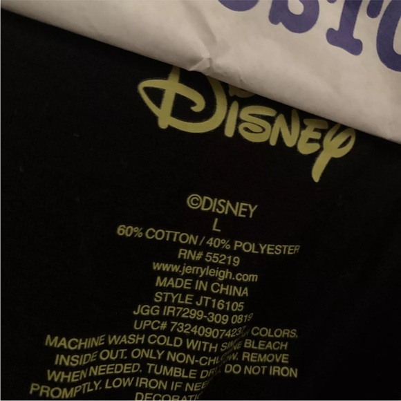 Halloween 3/4 Sleeve Skeleton Mickey Mouse Baseball Tee Size Large - Picture 3 of 3